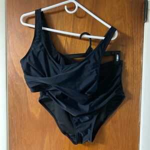 Bikini Top is Large Bottom is X Large